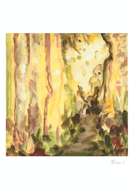 Art print by Jenny Shaw - Light dances before my eyes