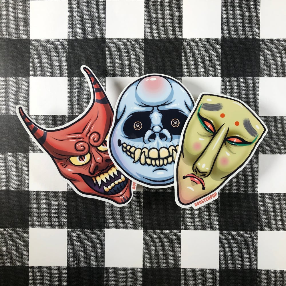 Image of Noh Lock, Shock and Barrel Mask- sticker pack