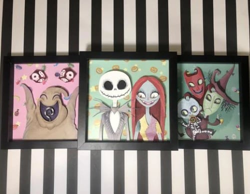 Image of Happy Boogie - Shadow Box- 8"x 8"- Framed