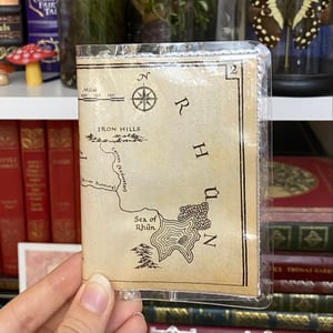 Image of Rivendell/Misty Mountains/Mirkwood Map, Lord of the Rings Book Page Card Wallet