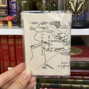 Image of The Shire Map, Lord of the Rings Book Page Card Wallet