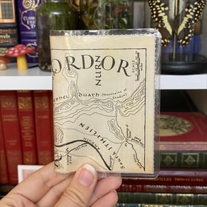 Image of Mordor Map, Lord of the Rings Book Page Card Wallet 