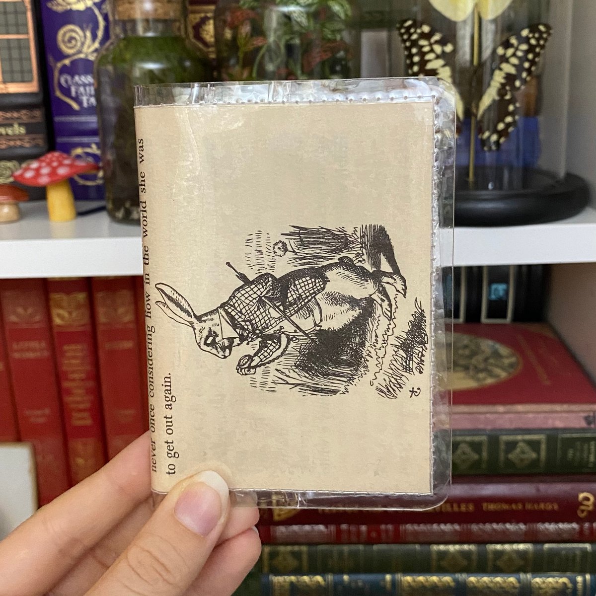 White Rabbit, Alice in Wonderland Book Page Card Wallet | Geeekalicious