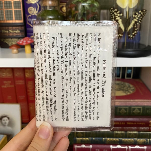 Image of “…how ardently I admire and love you” Pride and Prejudice Book Page Card Wallet