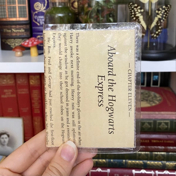 Image of Aboard the Hogwarts Express, Harry Potter Book Page Card Wallet