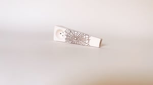 Gold Spiderweb Ceramic Geo Pipe