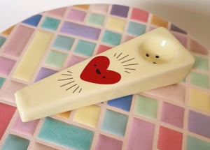 Happy Heart Ceramic Geo Pipe