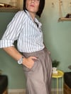 Camicia a righe Marrone