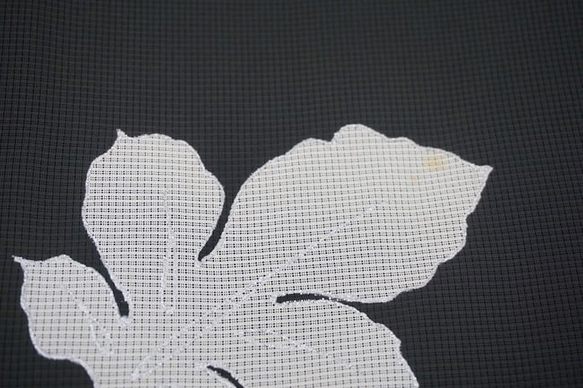 haori "five leaves  see-through  black"