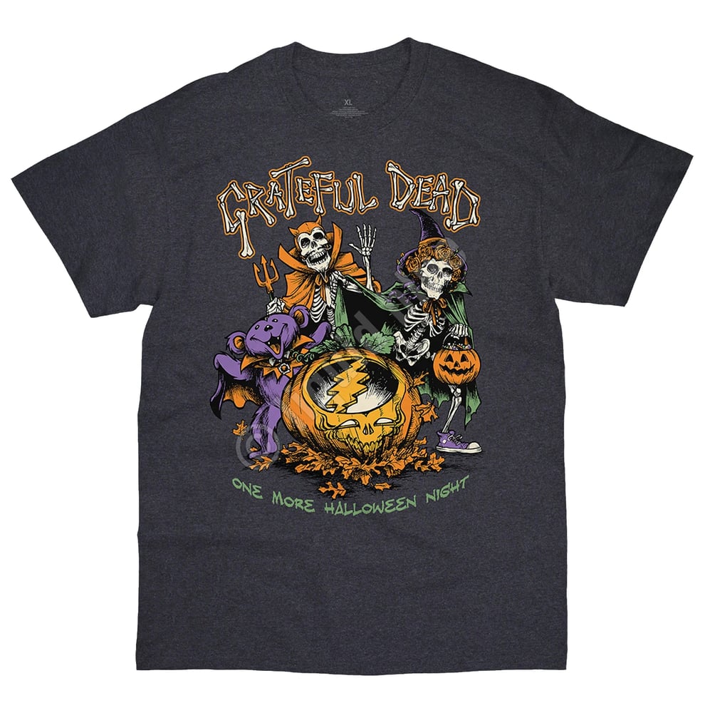 Image of GRATEFUL DEAD STEAL YOUR PUMPKIN HEATHER GRAY SHORT SLEEVE