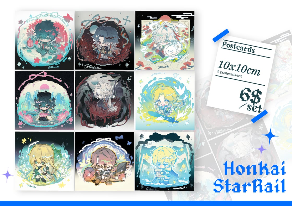 Image of Honkai star rail - Postcard set