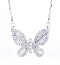 Image 1 of Baguette Butterfly Necklace 
