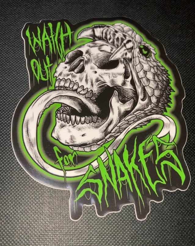 Image of WATCH OUT FOR SNAKES sticker