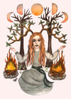 The Forest Keeper Witch 5 X 7 Giclee print