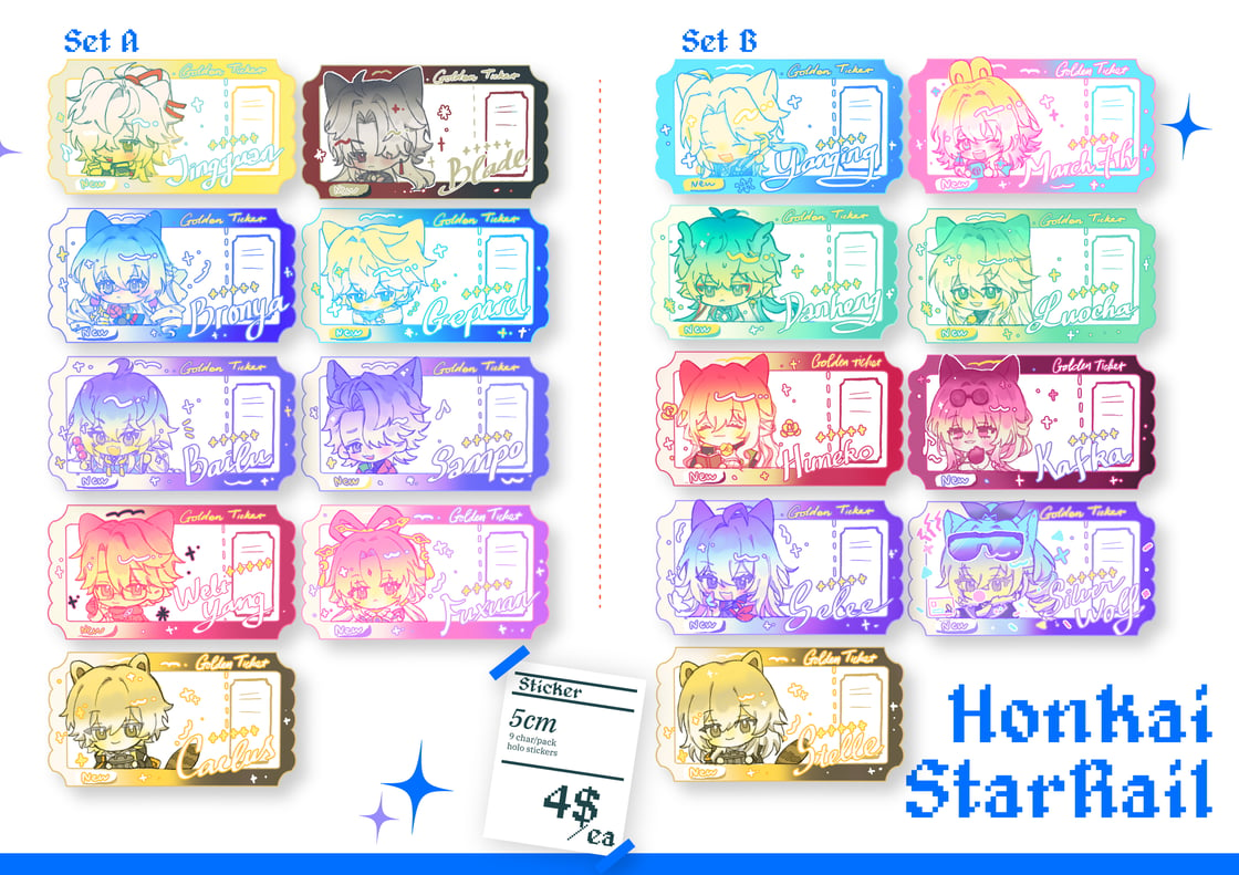 Image of Honkai Star Rail Sticker Pack