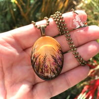 Image 4 of Autumn Meadow Painted Resin Pendant