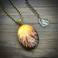 Image 2 of Autumn Meadow Painted Resin Pendant