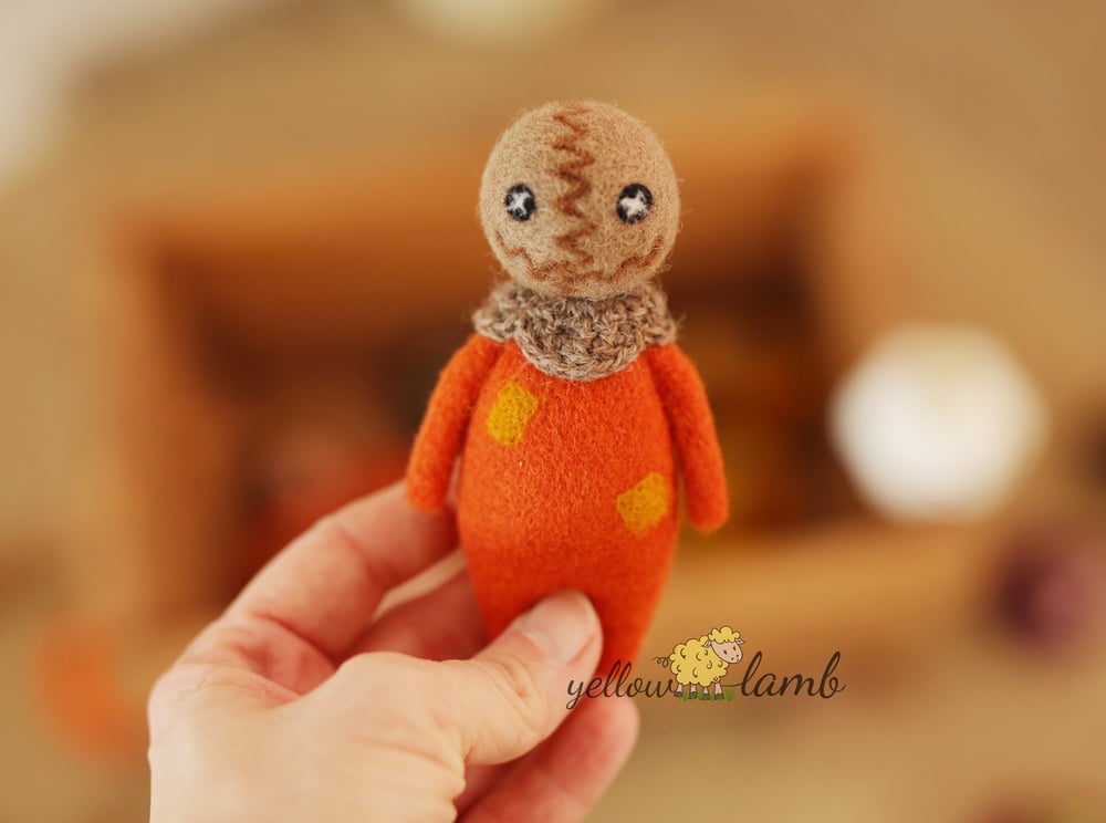 Image of « Sam Halloween the felted doll - ready to ship »