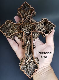 Image 2 of Multi-layered Wood Cross - style SA17