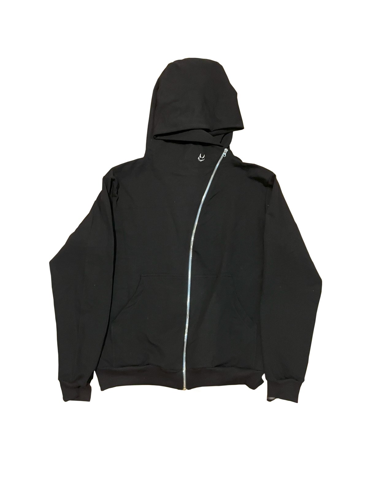 Image of Black Masked Zip Up