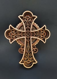 Image 1 of Multi-layered Wood Cross - style SC44