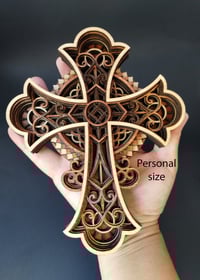 Image 2 of Multi-layered Wood Cross - style SC44