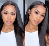 Image 1 of HD Remy Straight Lace Frontal Wig