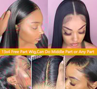 Image 4 of HD Remy Straight Lace Frontal Wig