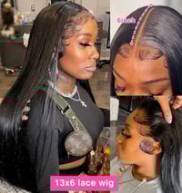 Image 3 of HD Remy Straight Lace Frontal Wig