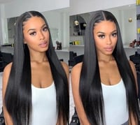 Image 2 of HD Remy Straight Lace Frontal Wig