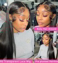 Image 5 of HD Remy Straight Lace Frontal Wig