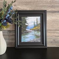 Image 1 of <h2>Rainy Day on the Vedder </h2>Original Artwork <br />8 x 10<br />Gouache