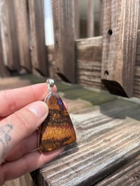 Image 2 of Australian Boulder Opal .925 Sterling Pendant