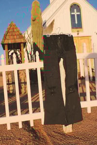 Image 1 of Pinstripe denim slackz