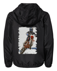 Image 2 of *CUSTOMIZE IT* - LIGHTWEIGHT WINDBREAKER FULL ZIP JACKET WITH CUSTOM BACK PRINT - YOUTH JACKET