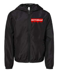 Image 1 of *CUSTOMIZE IT* - LIGHTWEIGHT WINDBREAKER FULL ZIP JACKET WITH CUSTOM BACK PRINT - YOUTH JACKET