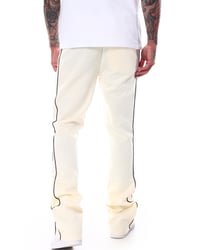 Image 4 of Stacked Track Pants Cream 