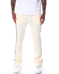 Image 3 of Stacked Track Pants Cream 