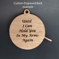 Image 4 of Cardinal Memorial Ornament Wood - I Am Always with You