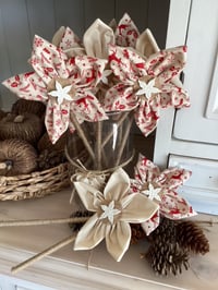 Image 3 of Christmas Handmade Forever Flowers - Reindeer Natural and Red  