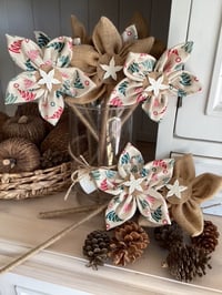 Image 1 of Christmas Handmade Forever Flowers - Pink and Green trees 