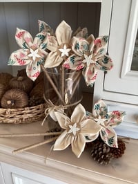 Image 2 of Christmas Handmade Forever Flowers - Pink and Green trees 