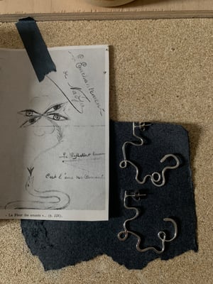 Image of ‘AHHHH!’ recycled silver wiggly hoops 