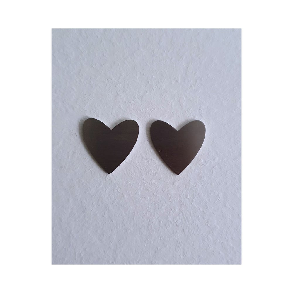 INOX uhani SRCE // INOX HEART earrings