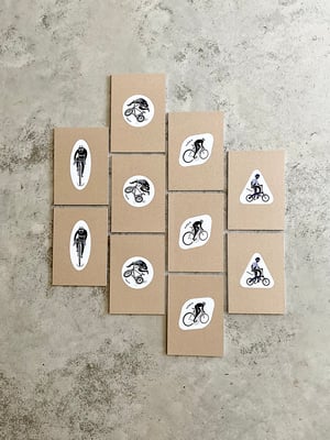 "2 weels" post cards zine