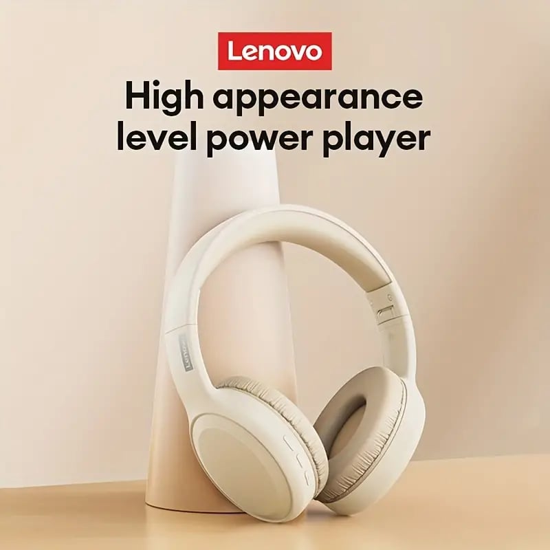 Image of 2023 Valentine's Day Gift: Lenovo Thinkplus TH30 Music Sports Wireless Headphones - Creme