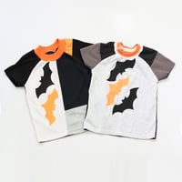 Image 2 of halloween bat bats batty 5T The courtneycourtney TEE shirt unisex top patchwork boys tshirt tees eco
