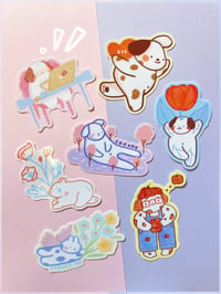 various dog stickers