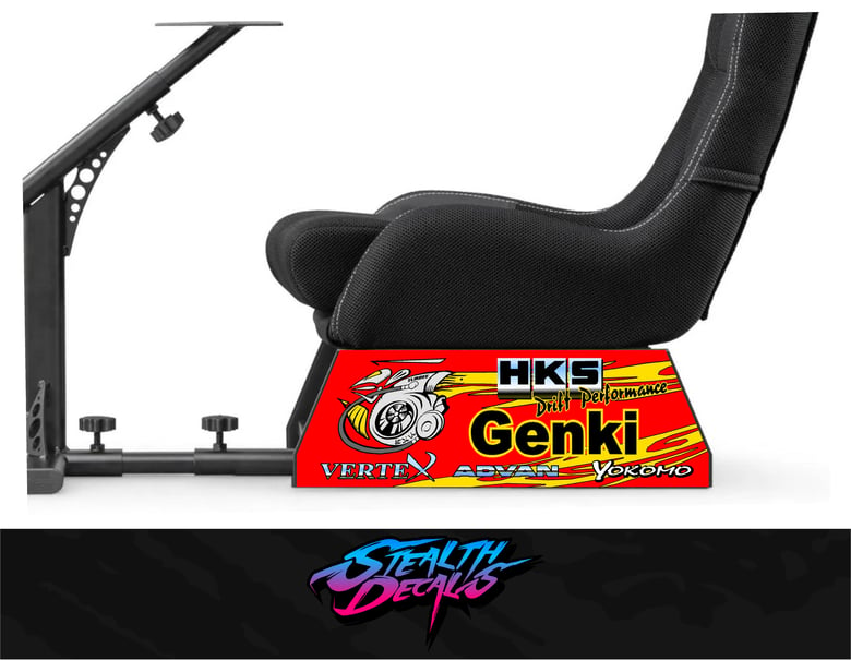 Image of Playseat Evolution/ Revolution Side Panel Livery Stickers Sim Drift HKS GENKI S15