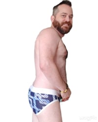 Image 2 of Blue and White Briefs
